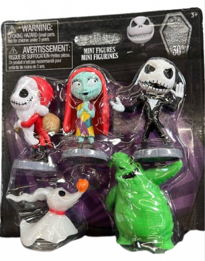 Disney 30th The Nightmare Before Christmas 5 Mini Figures New with Card
