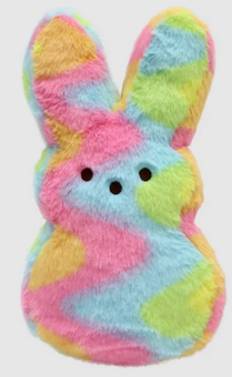 Peeps Heatable Bunny Plush Rainbow Easter New With Tag