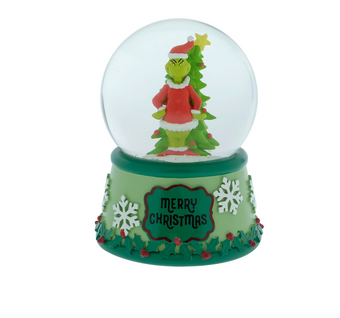 Dr. Seuss' The Grinch Who Stole Christmas Grinch Snow Globe Jingle Bells New