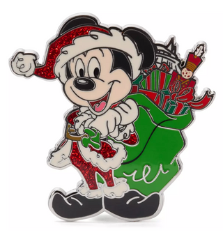 Disney Parks Santa Mickey Mouse Holiday Pin New With Card