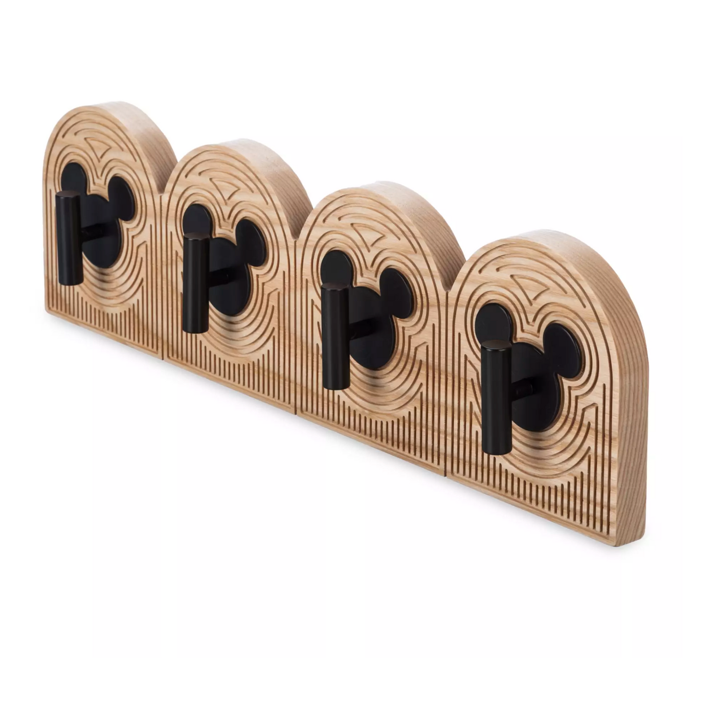 Disney Parks Home Collection Mickey Icon Wood Hook Rack New