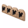 Disney Parks Home Collection Mickey Icon Wood Hook Rack New