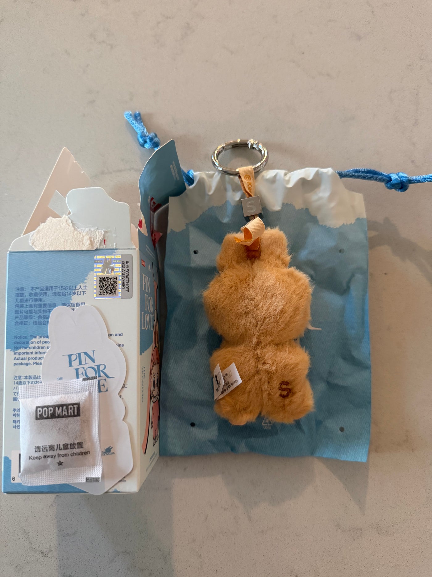 Pop Mart Labubu The Monsters Pin for Love Letter S Plush Keychain USA New