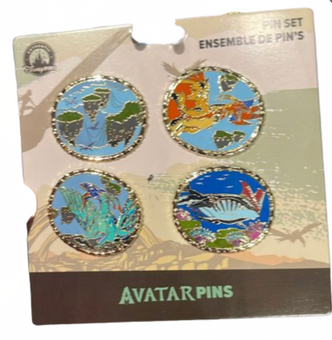 Disney Parks Pandora World Of Avatar Banshee Pin Set of 4 New with Card