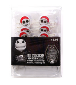 Disney NIGHTMARE BEFORE CHRISTMAS MINI STRING LIGHTS JACK SKELLINGTON New W Tag