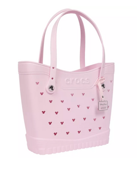 Disney Parks Mickey Mouse Icon Tote Bag by Crocs Pink New With Tag
