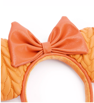 Disney Parks Minnie Mouse Orange Loungefly Ear Headband for Adults Pumpkin Spice