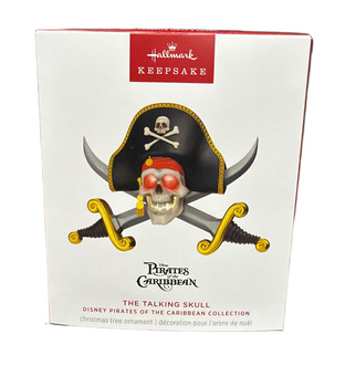 Hallmark Disney Pirates of Caribbean The Talking Skull Christmas Ornament New