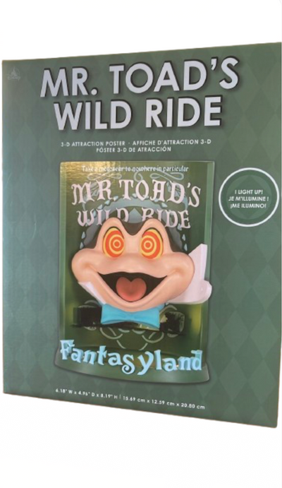 Disney Parks Fantasyland Light Up Mr. Toad's Wild Ride Figurine Statue New Box
