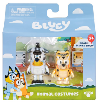 Disney Bluey Animal Costume Figures 2pk Toy New With Tag