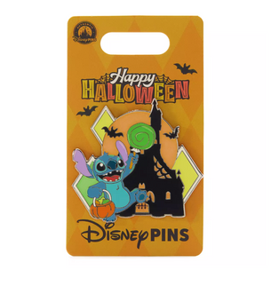 Disney Parks Halloween Stitch Happy Halloween Glows in the Dark Pin New w Card