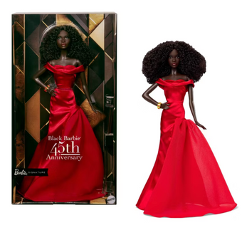Barbie Signature Collectible 13" Doll Red Gown 45th Kitty Black Perkins New Box