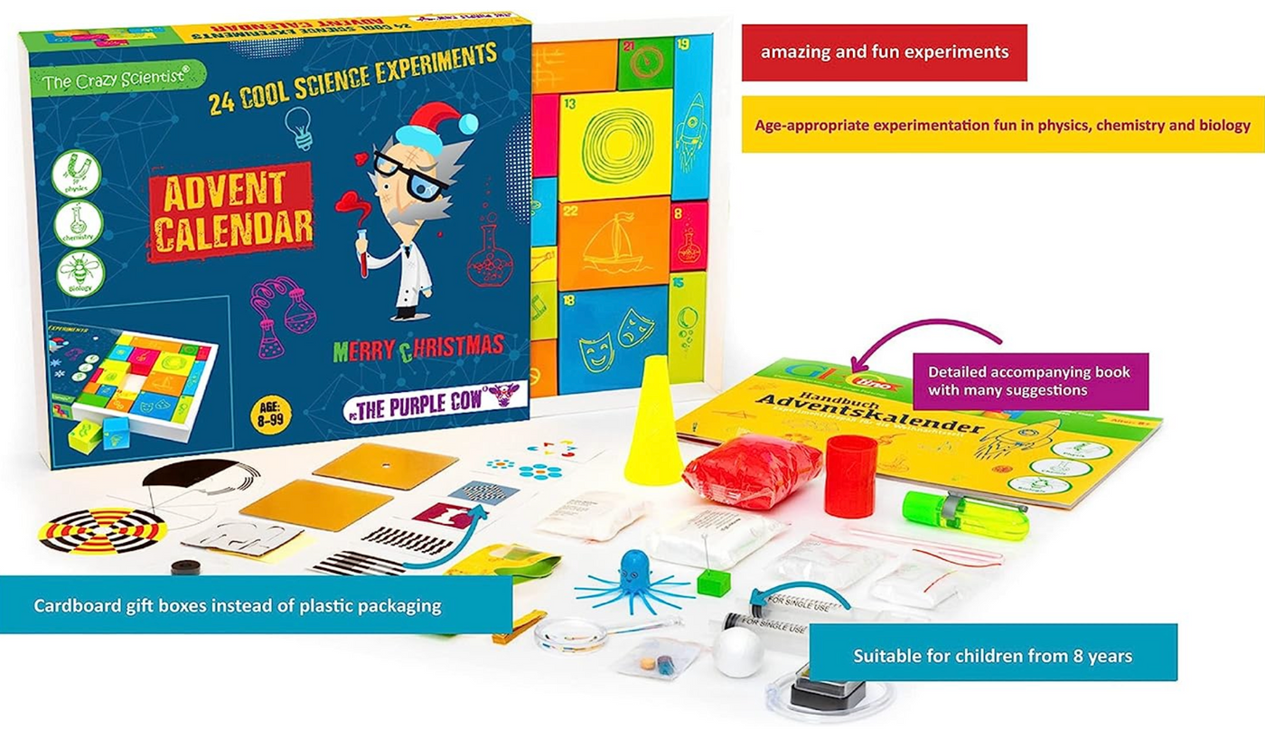 The Purple Cow Crazy Scientist Advent Calendar 2023 New With Box I