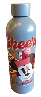 Disney Parks Epcot UK Union Jack Minnie Mouse Water Bottle New with Tag