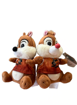 Disney Parks Aulani Resort Hawaii Chip 'n Dale Dressed 9inc Plush Toy New W Tag