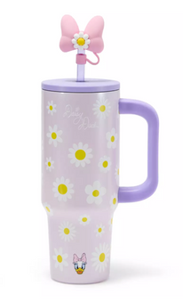 Disney Parks Daisy Duck 30oz Stainless Steel Travel Tumbler Zip Case New W Tag