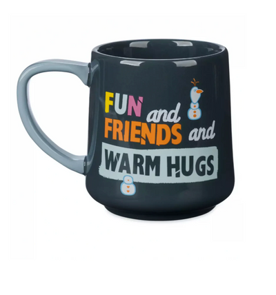 Disney Frozen Olaf Fun and Friends and Warm Hugs Ceramic Coffee Mug New