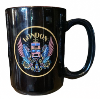 Disney Parks London Black Ceramic Coffee Mug New With Tag