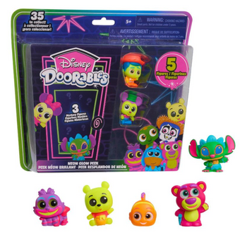 Disney Doorables Neon Glow Peek Toy New With Tag