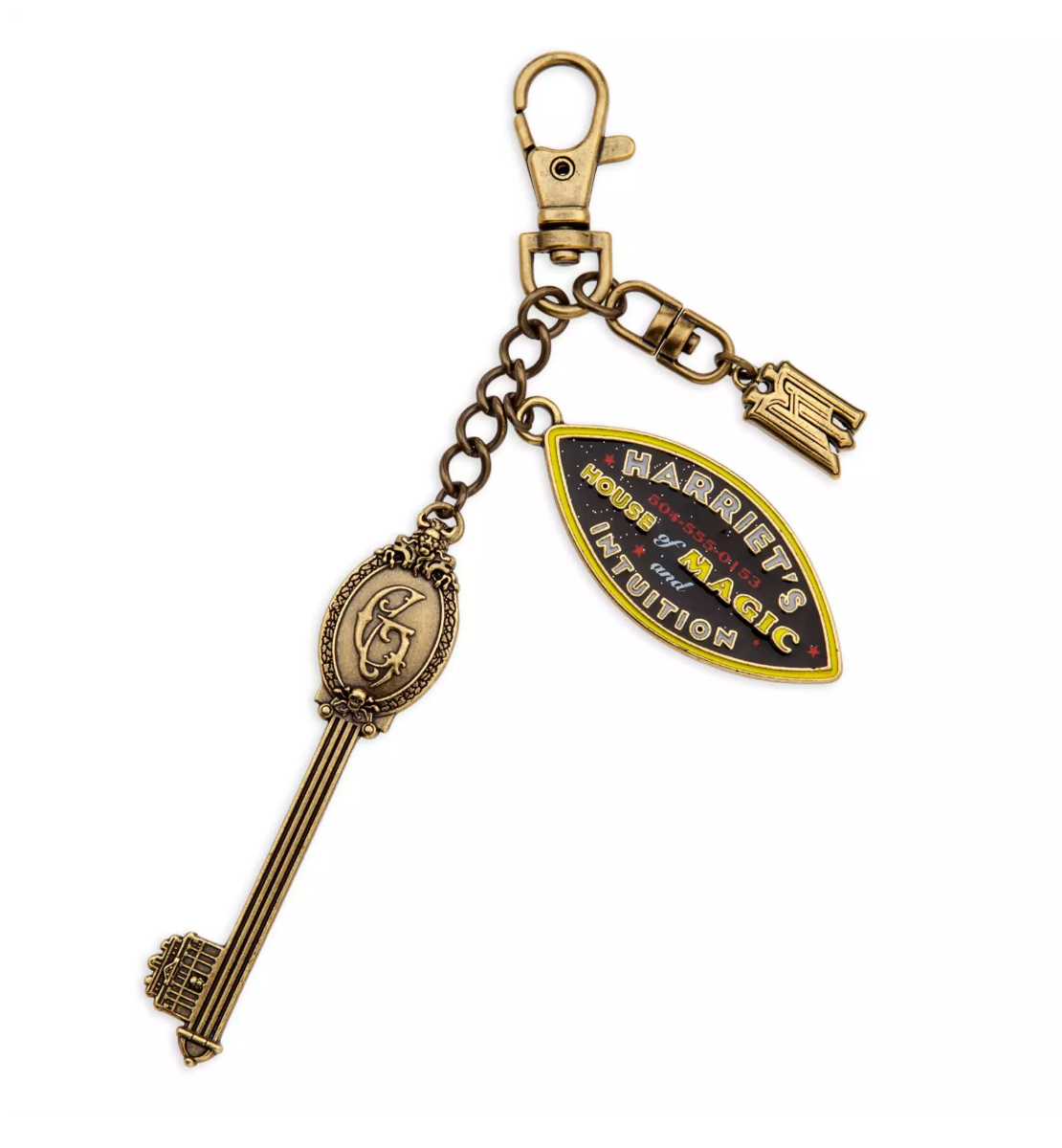 Disney Parks Haunted Mansion Live Action Movie Keychain with Charms New