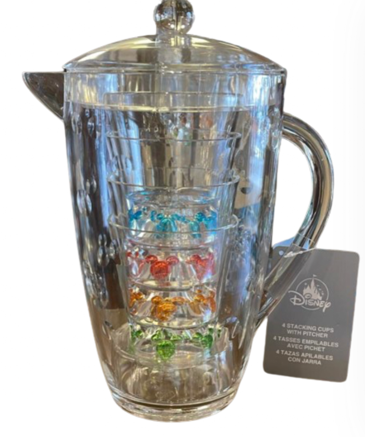 Disney Parks Summer Home Pitcher & Stacking Cups New with Tag