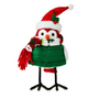 Holiday Time Red and White Fabric Bird with Green Coat Christmas Decoration New