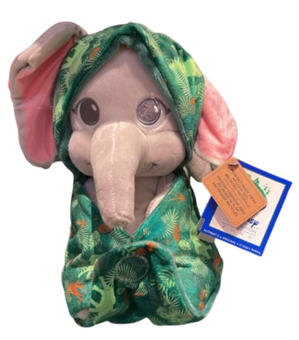 Disney Parks Babies Animal Kingdom Safari Elephant Plush Green Blanket New W Tag