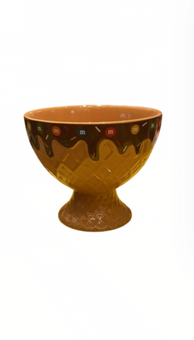 M&M's World Characters Lentil Ice Cream Cone Ceramic Bowl New