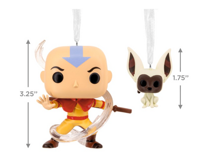 Hallmark Funko Pop Disney Avatar Aang and Momo Christmas Ornament New