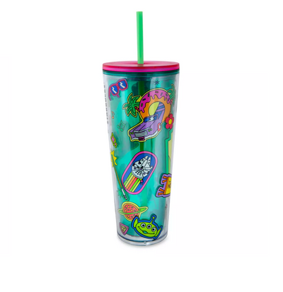 Disney Hollywood Studios Starbucks Travel Tumbler w Mystery Pins Blind Pack New