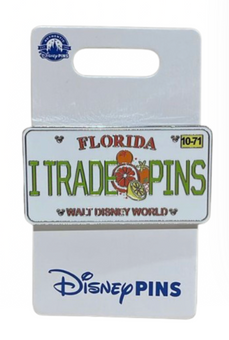 Disney Parks Walt Disney World FL License Plate Trade Pin New With Card