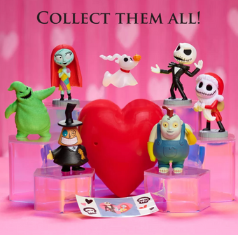Disney Doorable Valentine Nightmare Before Christmas Heart Shaped Mini Figures