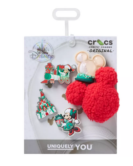 Disney Parks Mickey and Minnie Mouse Holiday Jibbitz Set by Crocs New with Tag