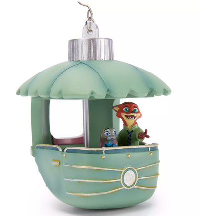 Disney Parks Zootopia Nick and Judy Gondola Light Up Christmas Ornament New