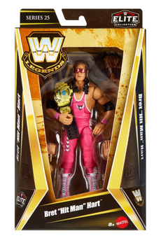 WWE Elite Legends Bret Hit Man Hart Action Figure Collectible Set Toy New W Box