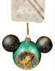 Disney Parks Walt Disney Pluto Icon Mickey Ears Glass Christmas Ornament New