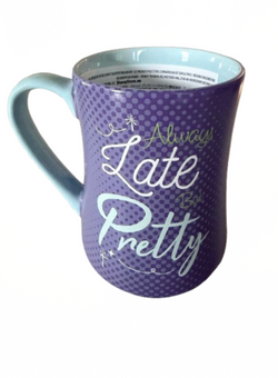 Disney Parks Tinker Bell Always Late But Pretty Morning Coffee Mug New