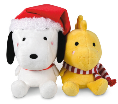 Hallmark Better Together Peanuts Holiday Snoopy & Woodstock Magnetic Plush New