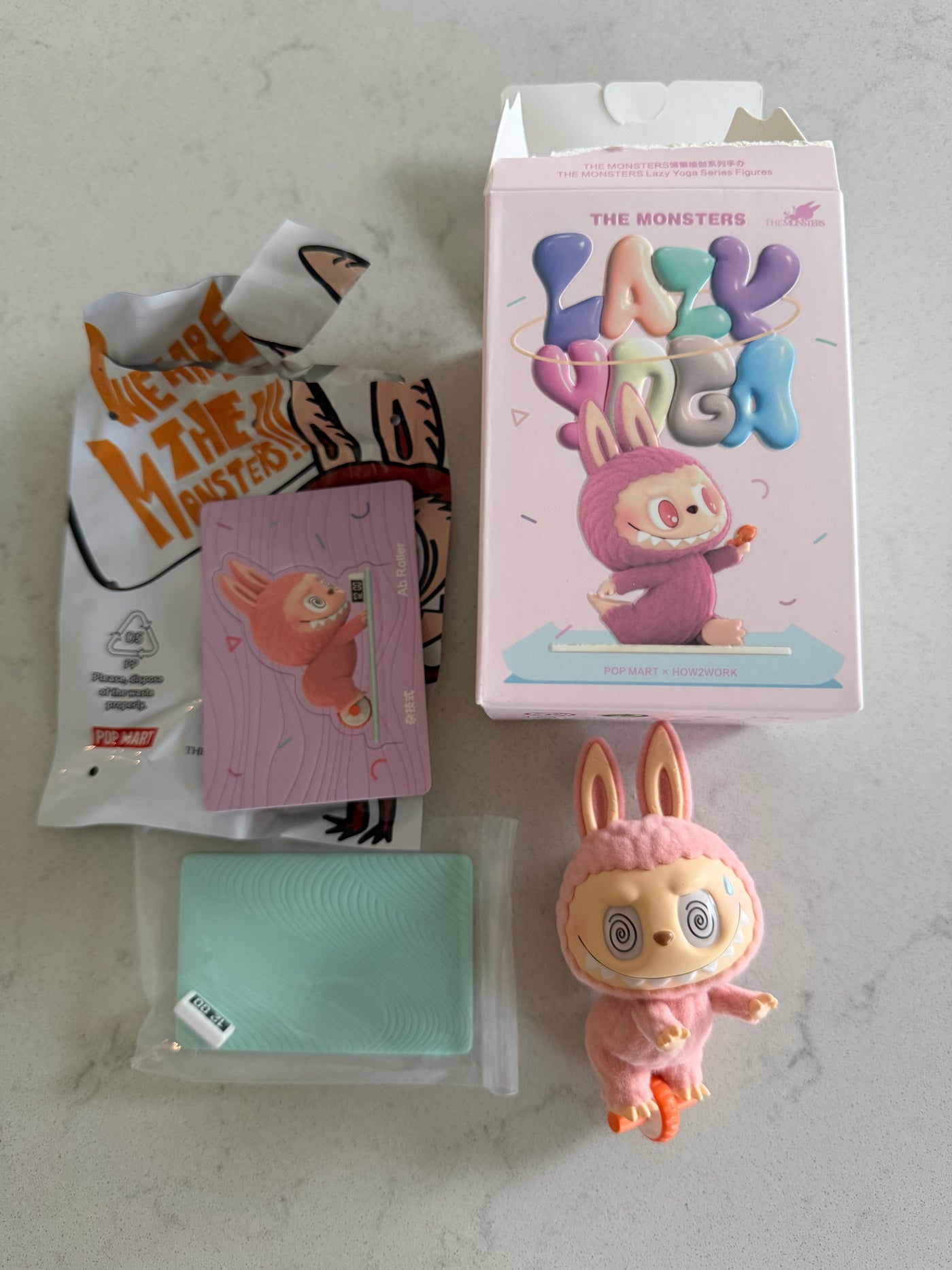 Pop Mart Labubu The Monsters Lazy Yoga AB Roller Figure USA SELLER New with Box