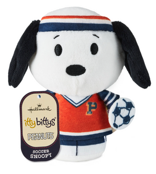 Hallmark itty bittys Peanuts Soccer Player Snoopy Plush New with Tag