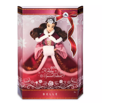 Disney Parks Beauty and the Beast Belle 2024 Holiday Special Edition Doll New
