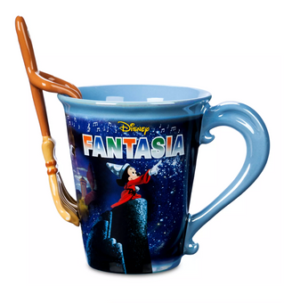 Disney Parks Fantasia 85th Anniversary Ceramic Coffee Mug With Spoon New