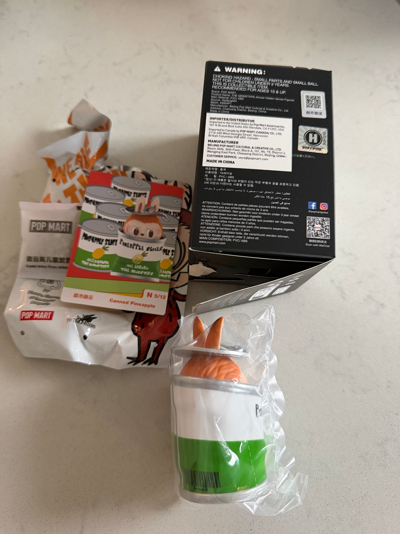 Pop Mart Labubu The Monsters Almost Hidden Canned Pineapple Figure USA New Box