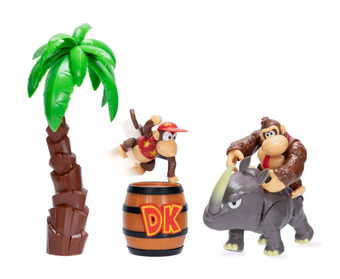 Nintendo 2.5" Donkey Kong Diorama Playset Toy New With Box