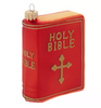 Robert Stanley Red Holy Bible Glass Christmas Ornament New with Tag