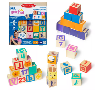 Melissa & Doug Ms. Rachel Wooden Learning Blocks New with Box