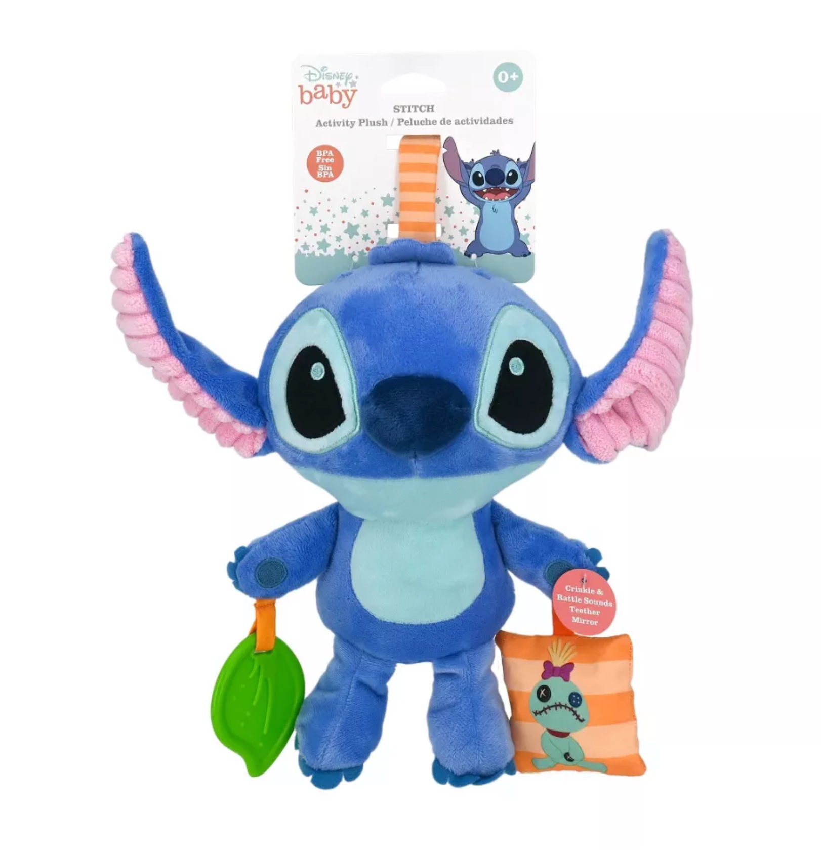 Disney Baby Stitch Activity Plush Rattle Mirror Teether New with Tag ...