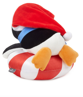 Hallmark Playful Santa Christmas Penguin Sledding All the Way Plush W Sound New
