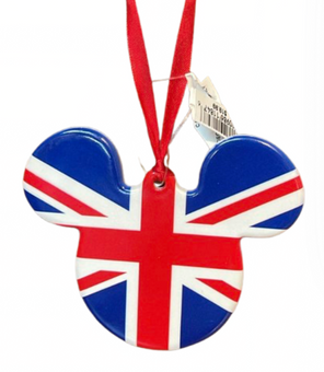 Disney Parks Epcot World Showcase UK Mickey Icon Disc Ornament New With Tag