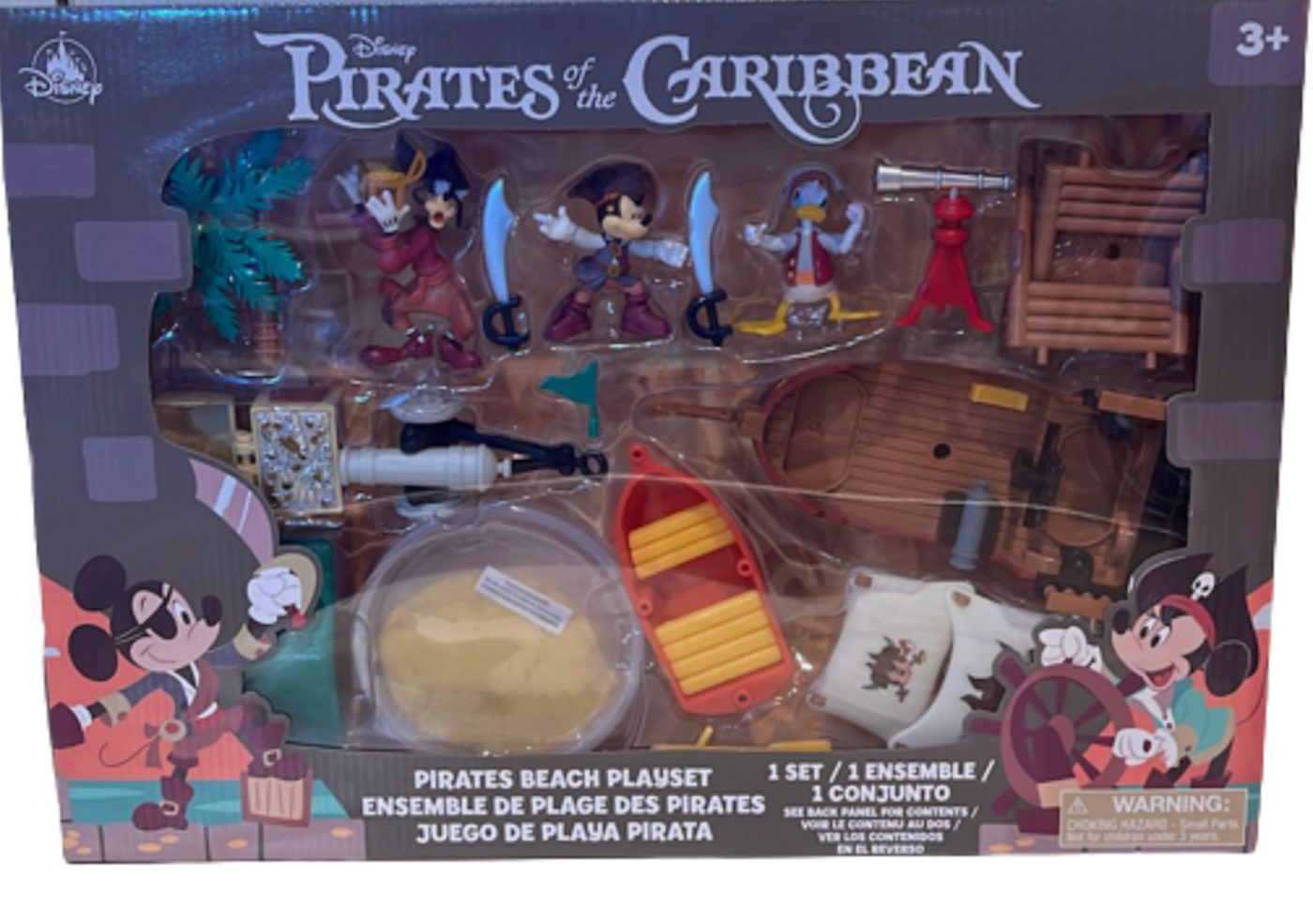 Disney Parks Pirates of the Caribbean Mickey and Friends Beach Playset New Box